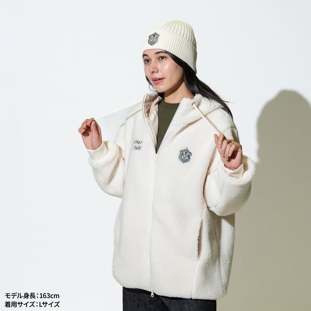 今市隆二 RILY Logo Boa Zip Hoodie ボアパーカーMサイズ フルジップ 