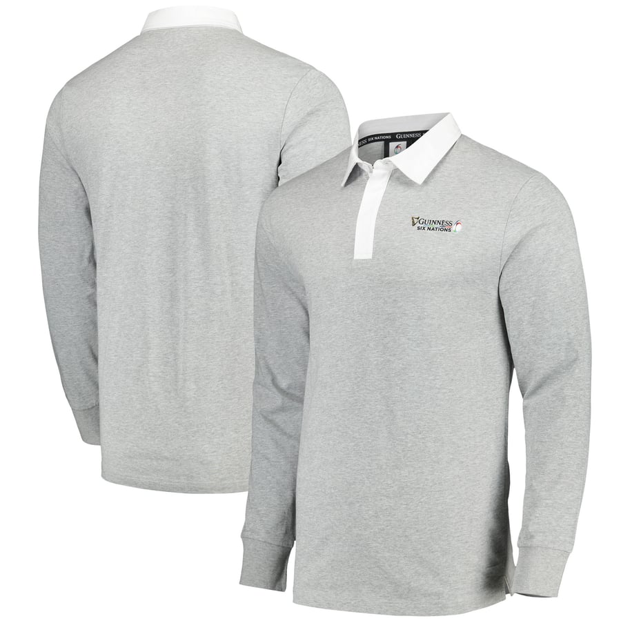 Gsa Rugby Top Guinness Six Nations Primary Logo Rugby Top - Grey