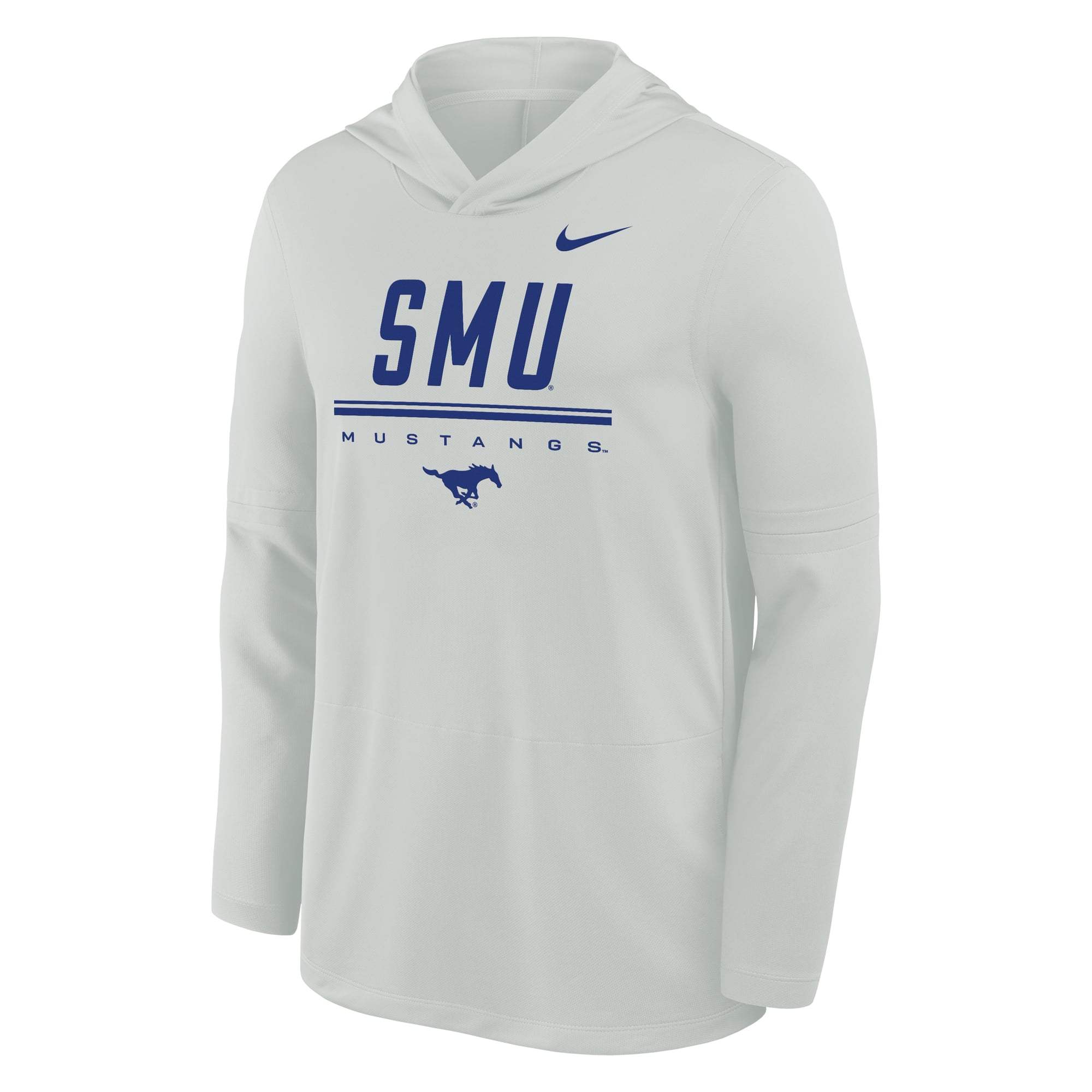 Men's Nike Gray SMU Mustangs Basketball Lightweight Dri-FIT Hoodie