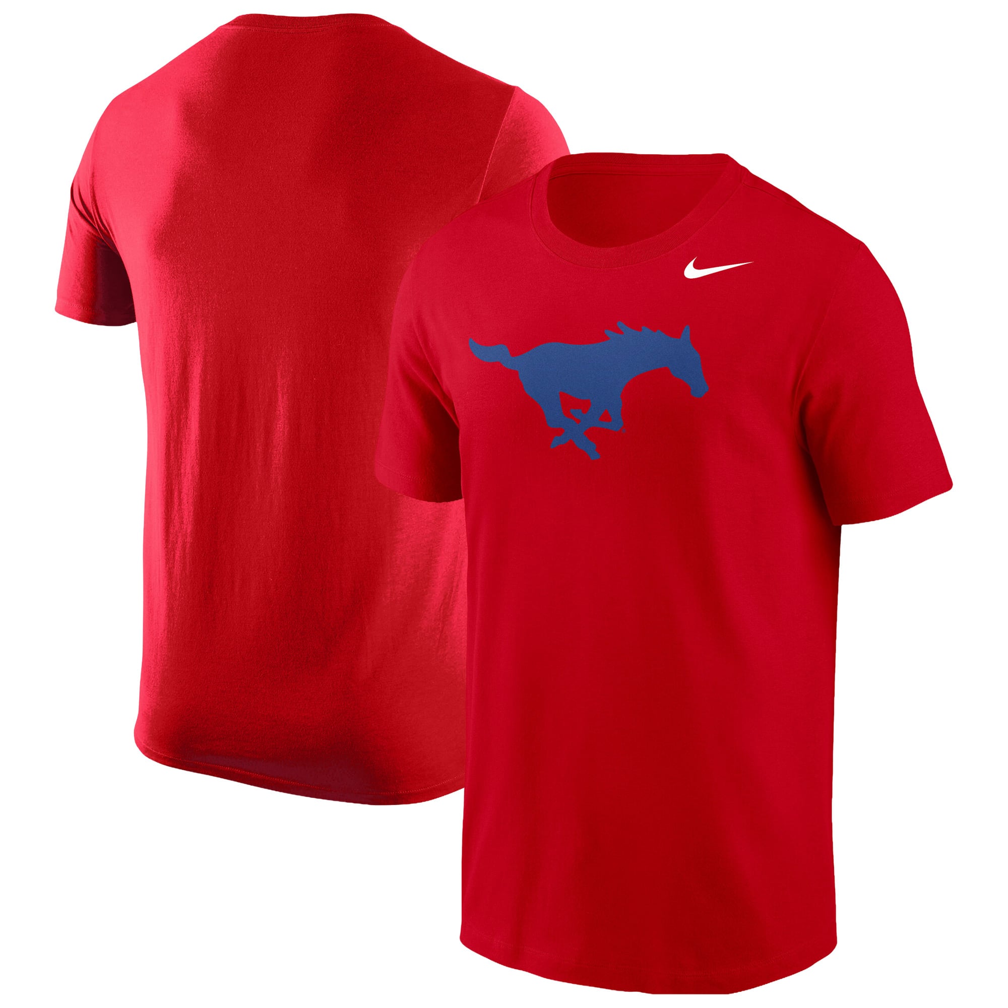 T-shirt Nike rouge SMU Mustangs Core pour homme
