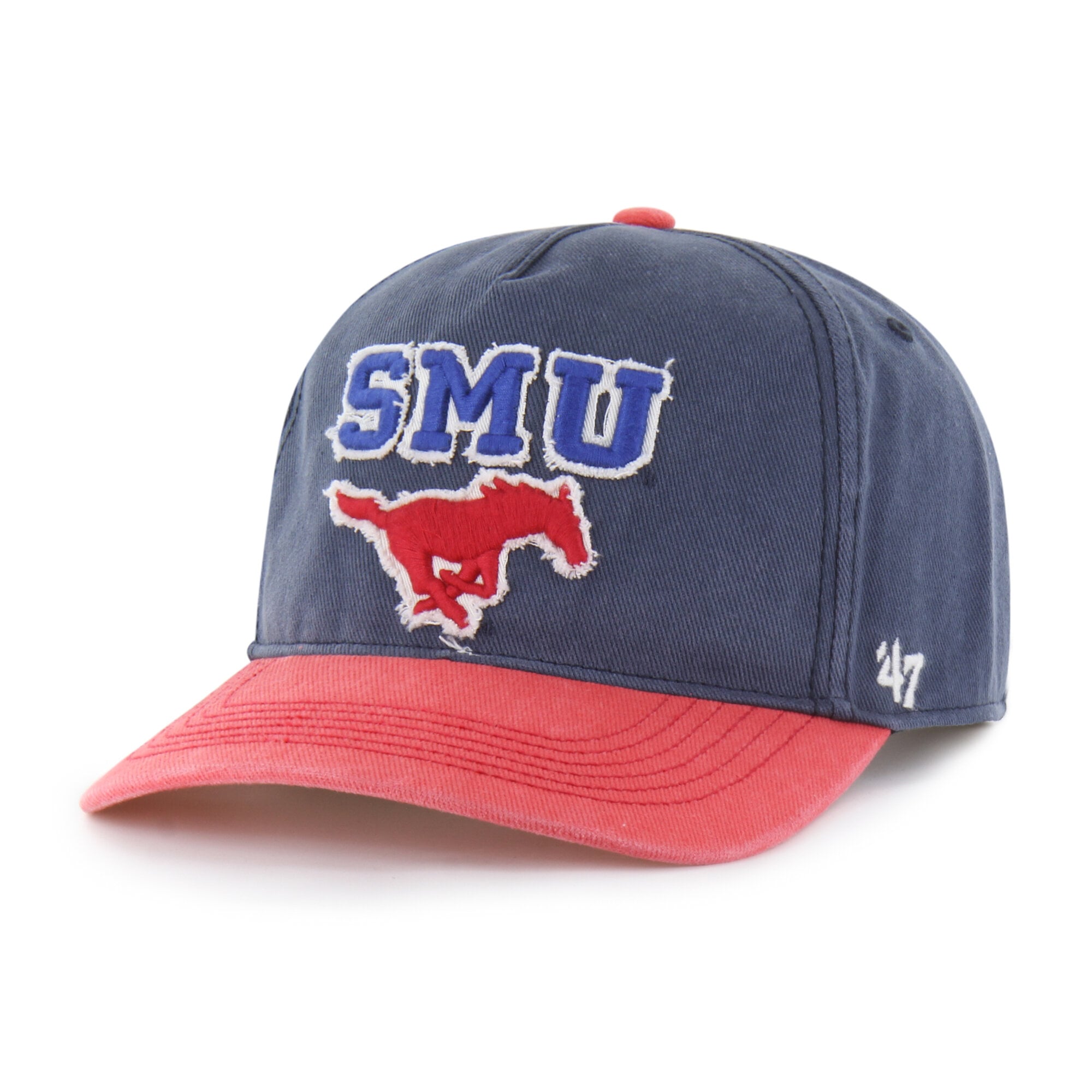 Unisex '47 Navy/Red SMU Mustangs Well-Worn Calderwood Hitch Adjustable Hat