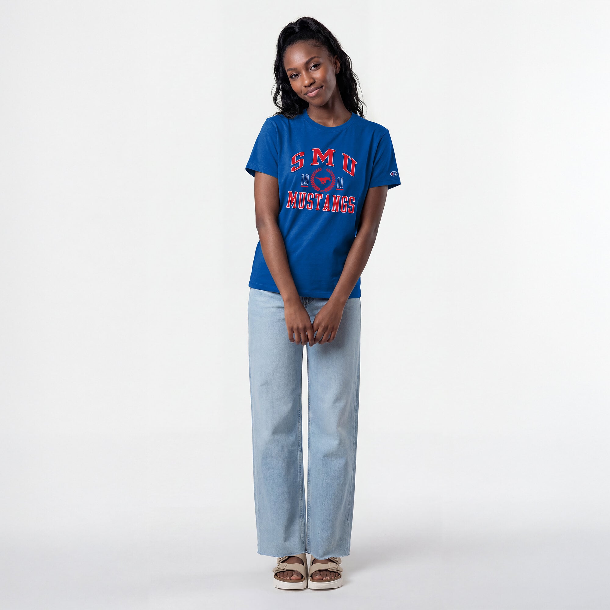 T-shirt lifestyle Champion Royal SMU Mustangs pour femmes
