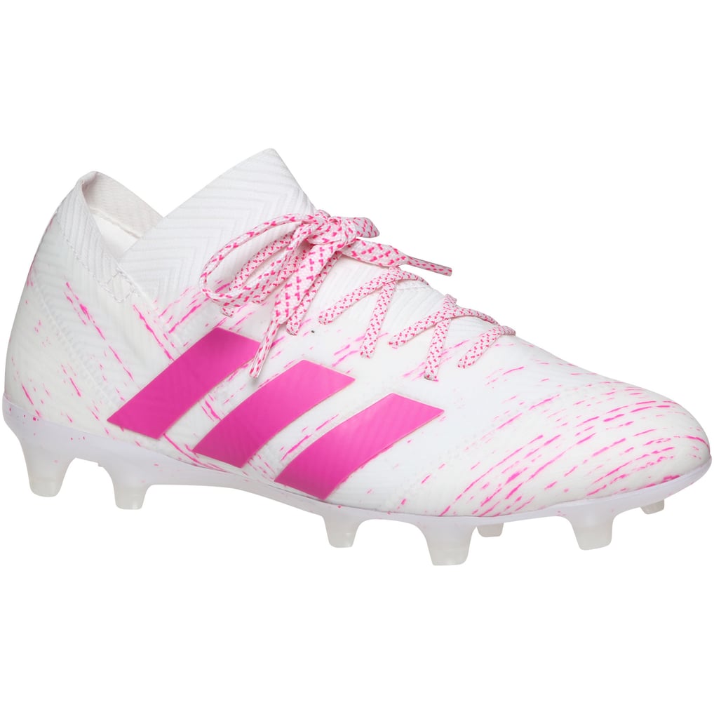 adidas Nemeziz 18.1 Firm Ground Soccer Cleats - White/Pink display picture 3