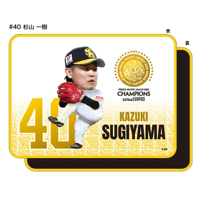 26リーグ優勝記念 ブランケット　選手デフォルメ　杉山 一樹 #40 ※お届け予定時期ご確認の上ご購入をお願いします