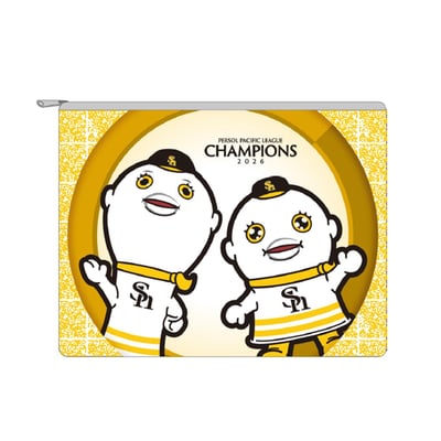 26リーグ優勝記念 ネオプレーンポーチ　ふうさん＆こふうさん ※お届け予定時期ご確認の上ご購入をお願いします