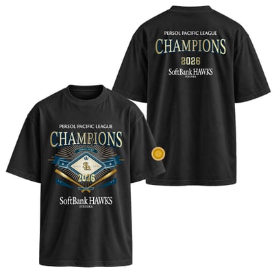 2026リーグ優勝記念　Tシャツ（BigPrint）BLK ※お届け予定時期ご確認の上ご購入をお願いします