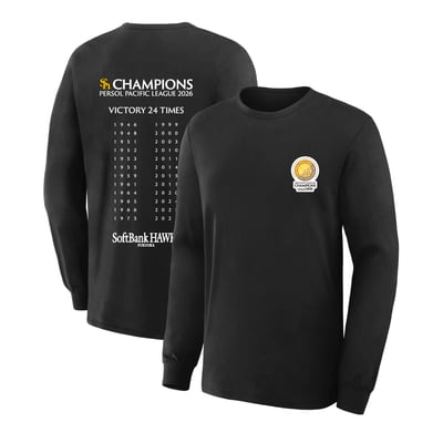 2026リーグ優勝記念　Tシャツ　L/S（VICTORY24TIMES）BLK ※お届け予定時期ご確認の上ご購入をお願いします