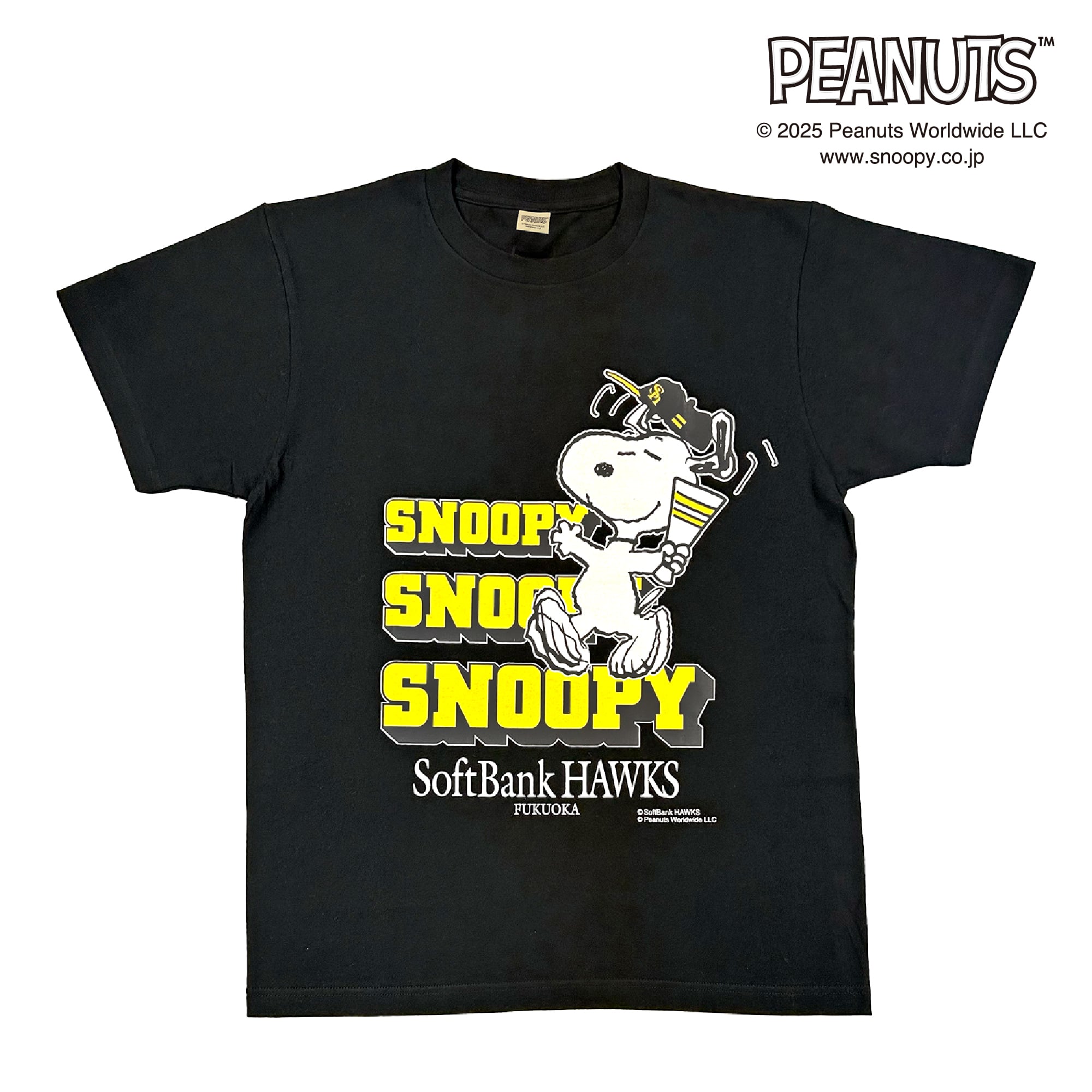 2025 SNOOPY HAWKS Tシャツ（ブラック）