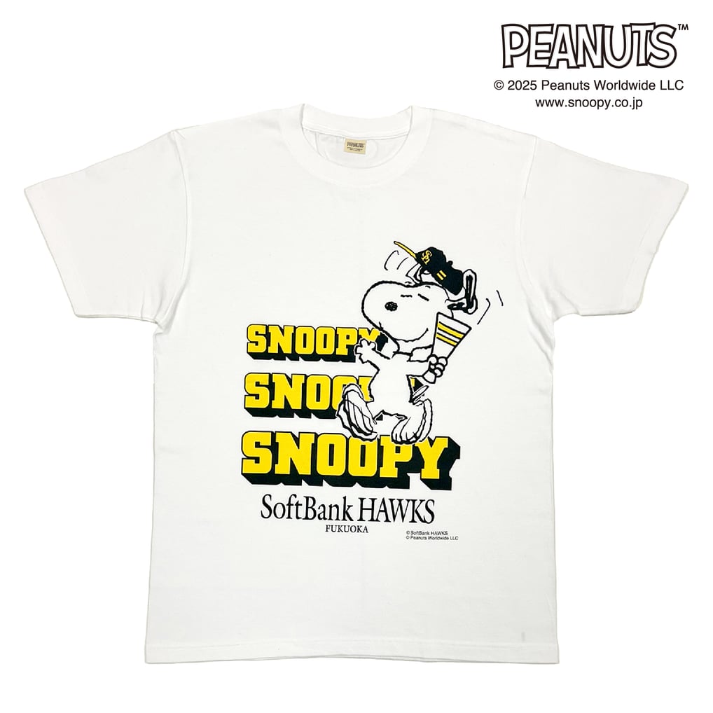 2025 SNOOPY HAWKS Tシャツ（ホワイト）