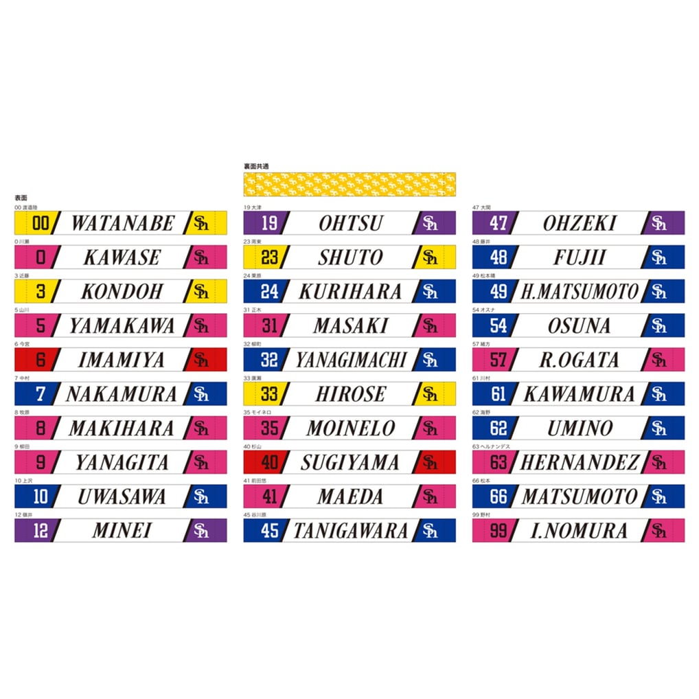 シークレット】26シークレット 選手カラーゴムバンド 30種