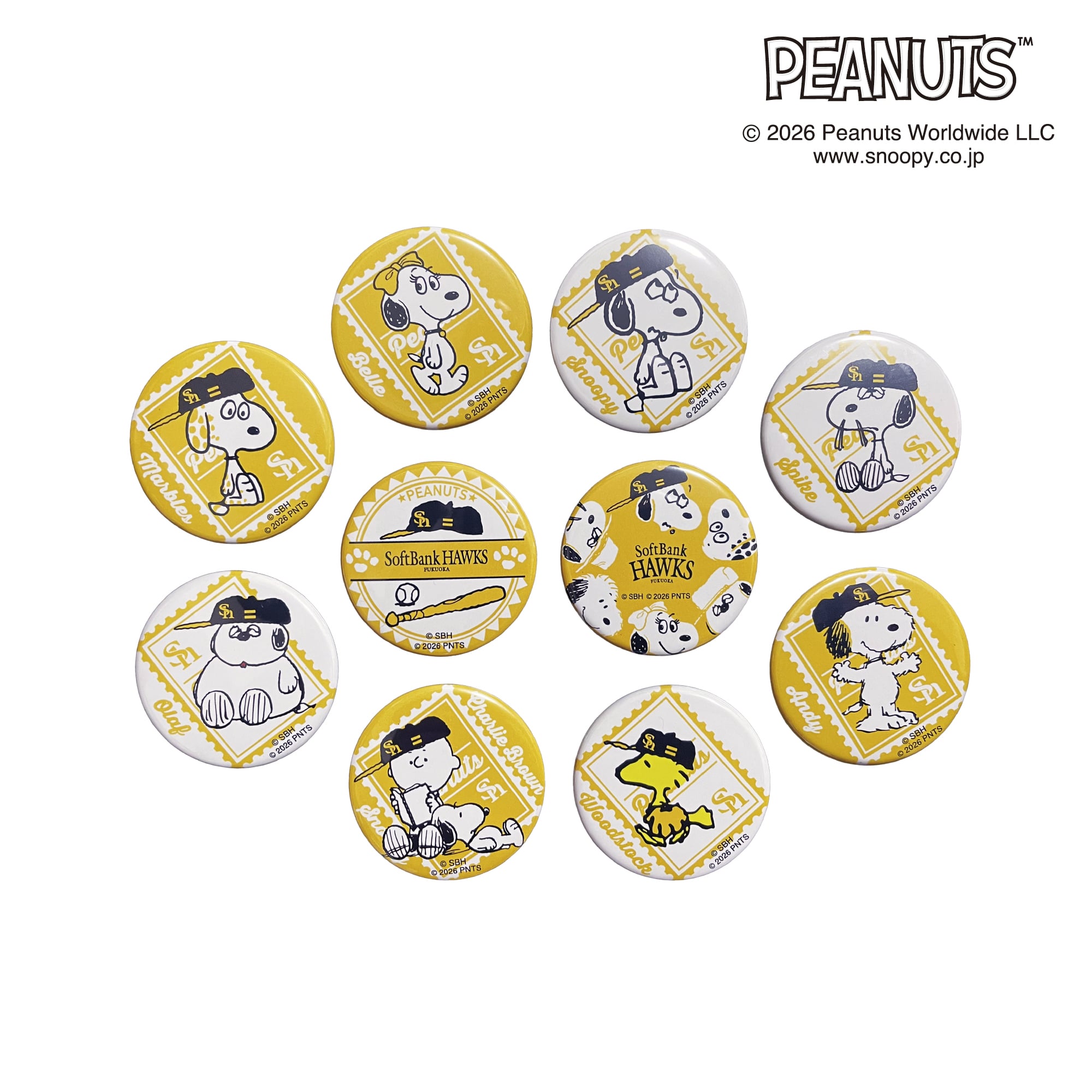 シークレット】26SNOOPY HAWKS シ－クレット 缶バッジ