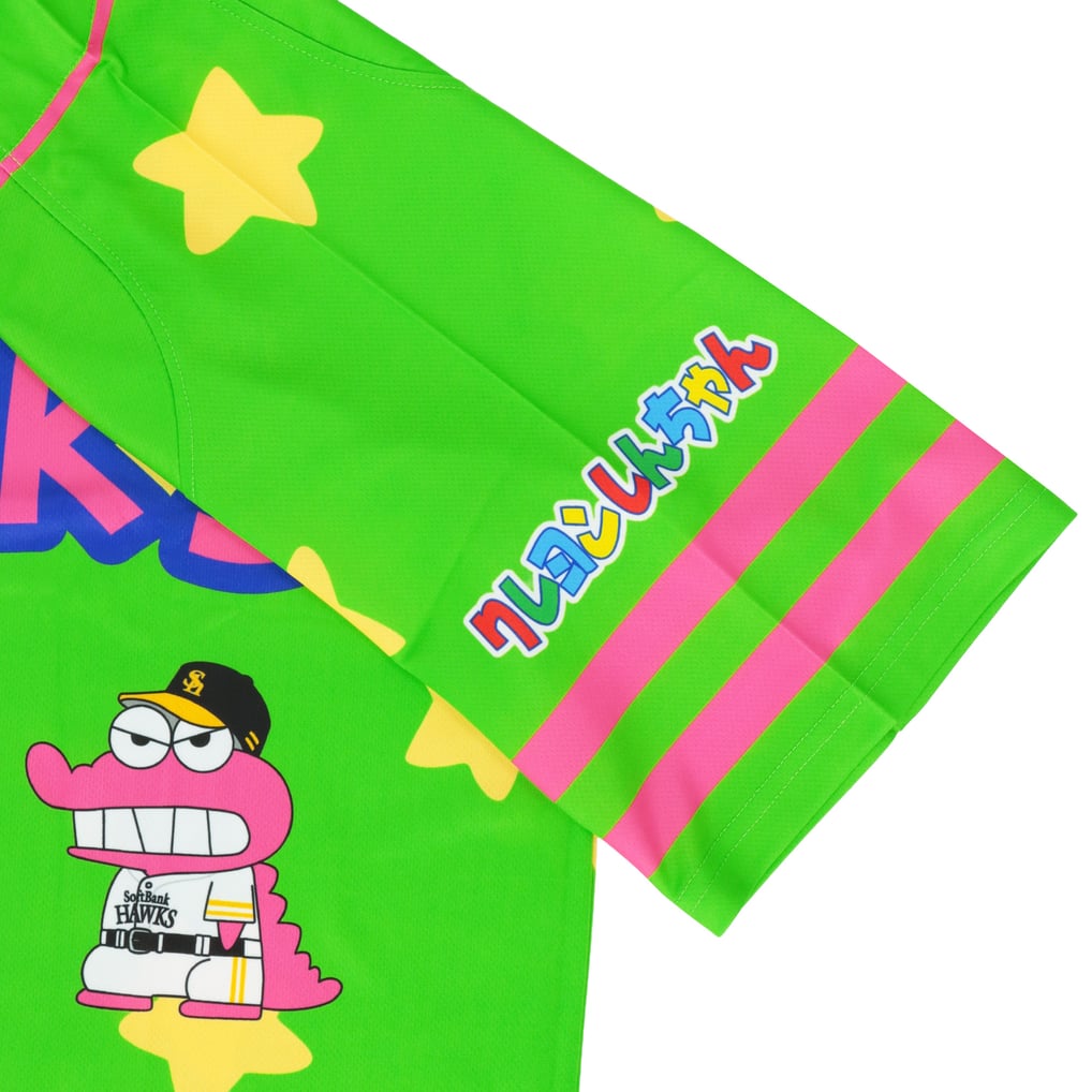 ホークス／クレヨンしんちゃん ベースボールシャツ（チョコビ柄）