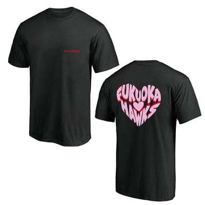 ハートアイコンTシャツ（Puff Print）Black