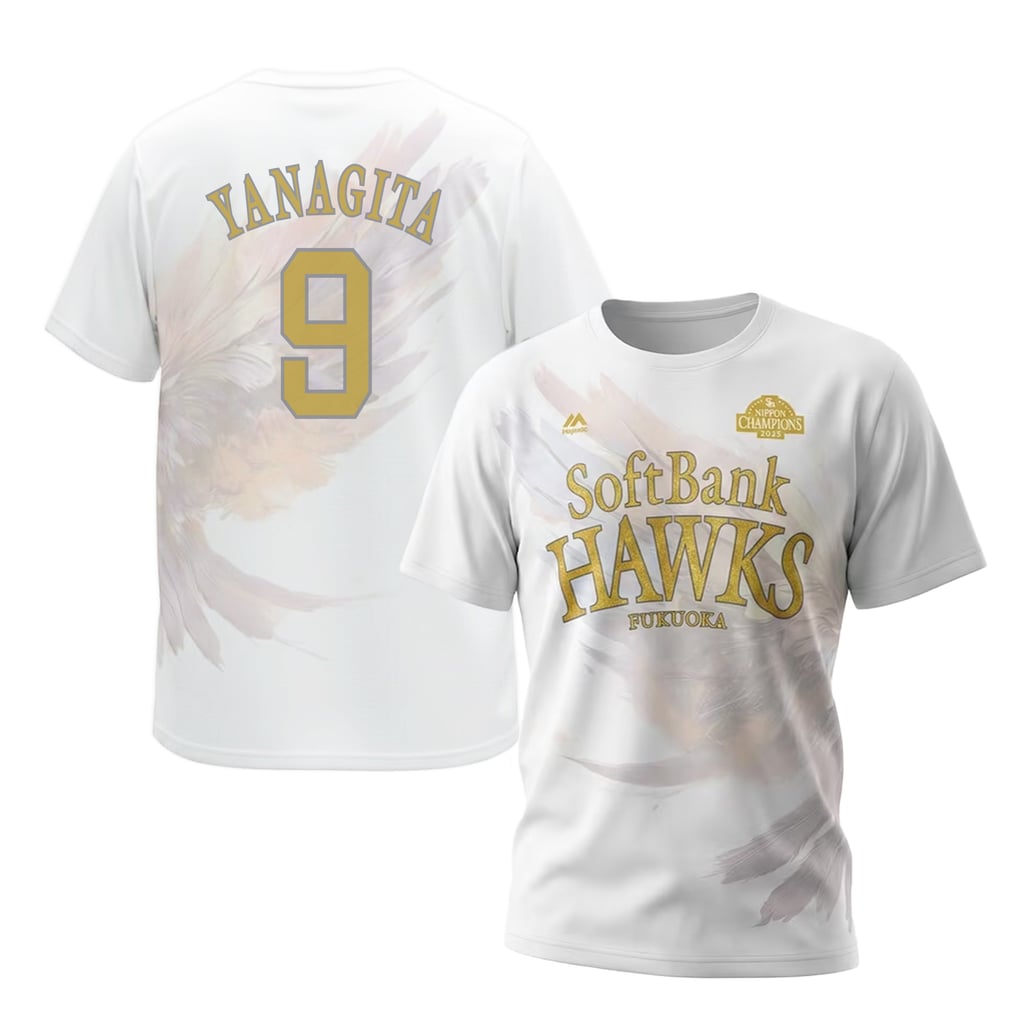 グラフィック入り背番号Tシャツ White 柳田悠岐