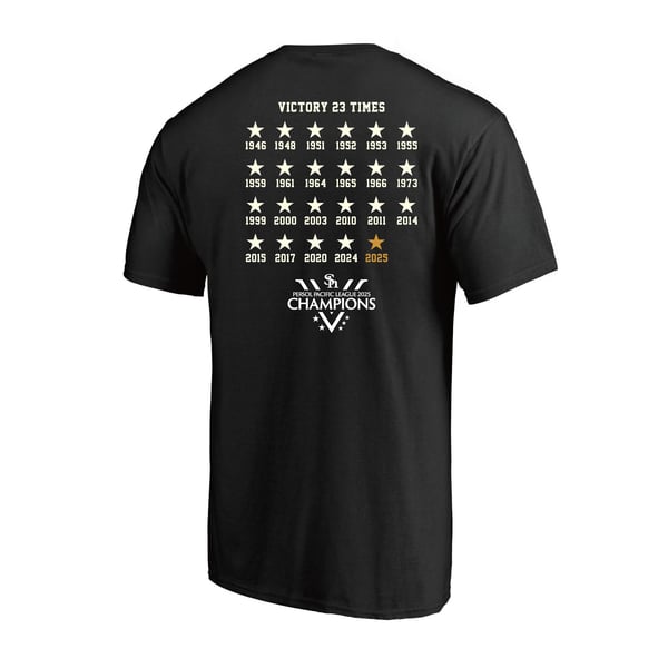 リーグ優勝記念 Tシャツ（Victory 23 Times）Black