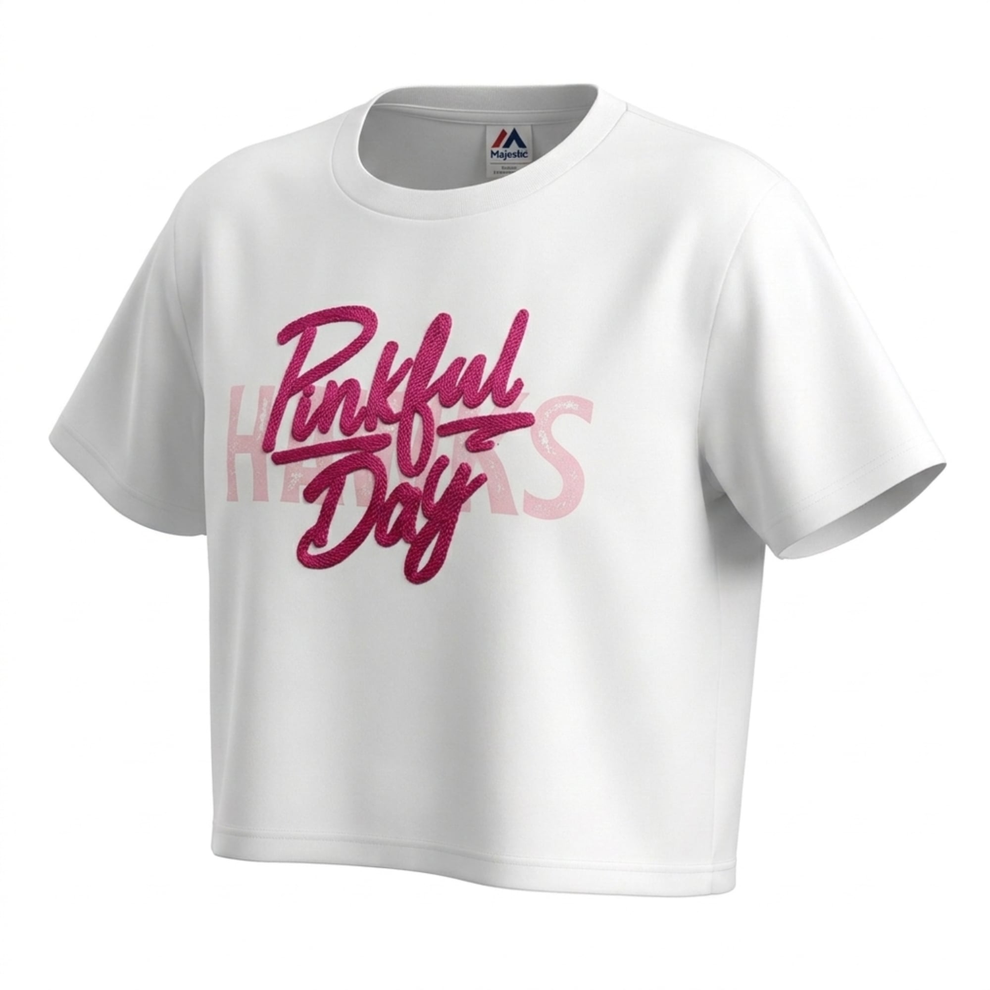 ピンクフルデー クロップドTシャツ White