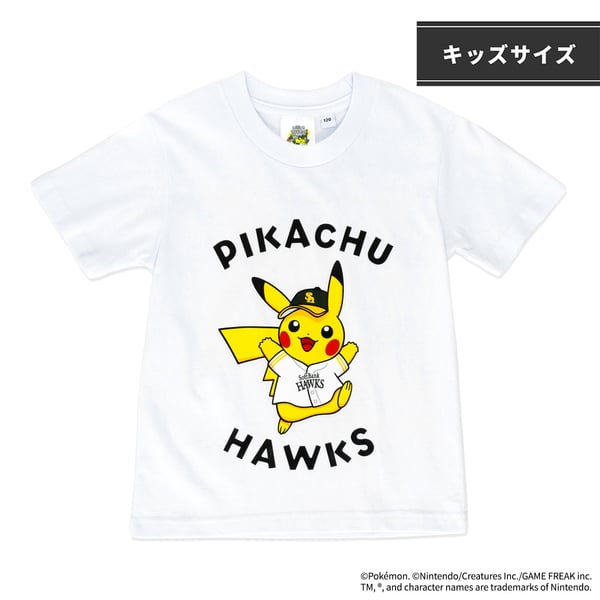 ポケモン2026 ホークス Tシャツ（キッズ）ホワイト ※お届け予定 
