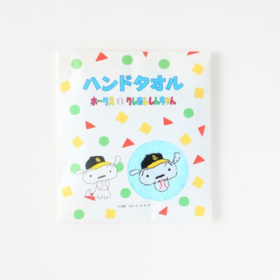 Ｓｈ／クレヨンしんちゃん　刺繍ロゴ入りハンドタオル（シロ）