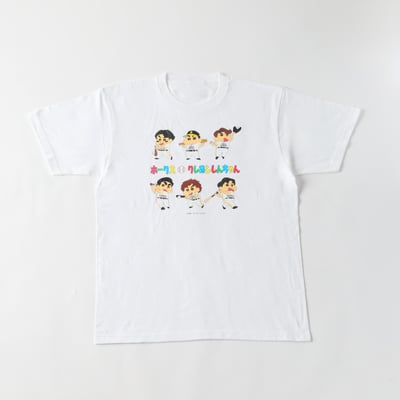 Ｓｈ／クレヨンしんちゃん　Ｔシャツ（しんちゃんと選手たち）ホワイト