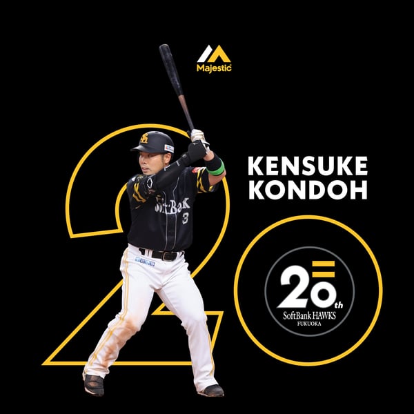 ソフトバンクホークス誕生20周年 グラフィックTシャツ（近藤健介）