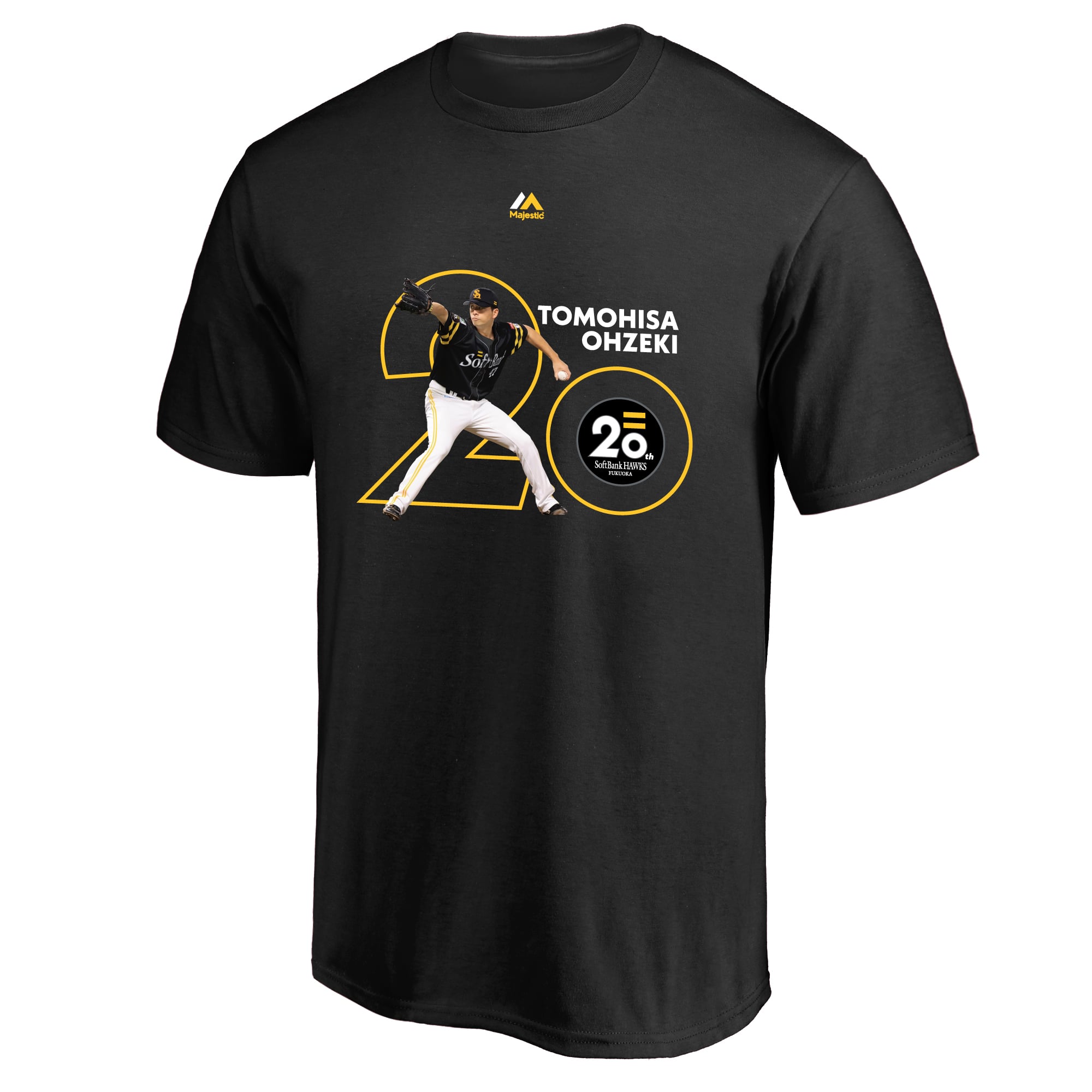 ソフトバンクホークス誕生20周年 グラフィックTシャツ（大関友久）