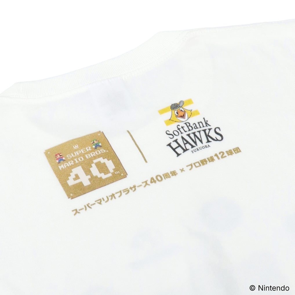 スーパーマリオブラザーズ40周年×プロ野球12球団 Tシャツ 