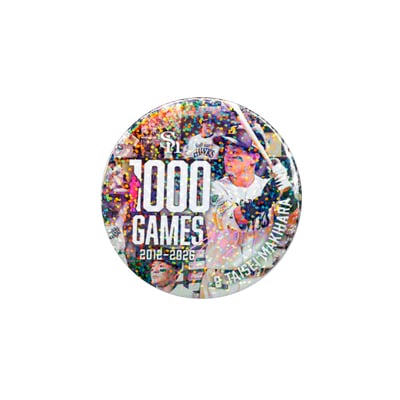 【受注生産】牧原大成1000試合出場記念　75mmホログラム缶バッジ（メインビジュアル）（受注期間 2026年9月28日13:00まで）