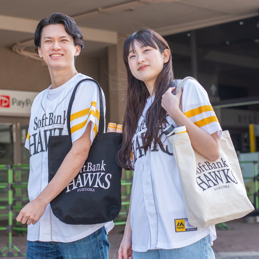 23トートバッグ（ホークスロゴ）生成