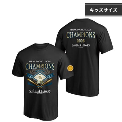 【Kids】2026リーグ優勝記念　Tシャツ（BigPrint）BLK ※お届け予定時期ご確認の上ご購入をお願いします