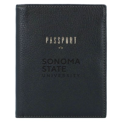 Sonoma State Seawolves Fossil Travel RFID Passport Case - Black