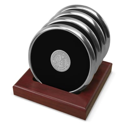 Sonoma State Seawolves 4-Piece Coaster Set - Silver