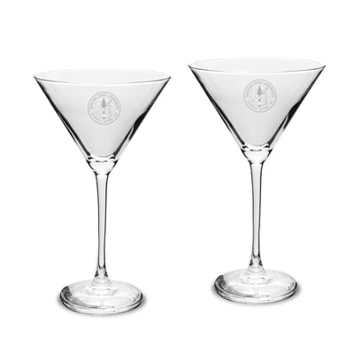 Sonoma State Seawolves Two-Piece Traditional 10oz. Martini Glass Set