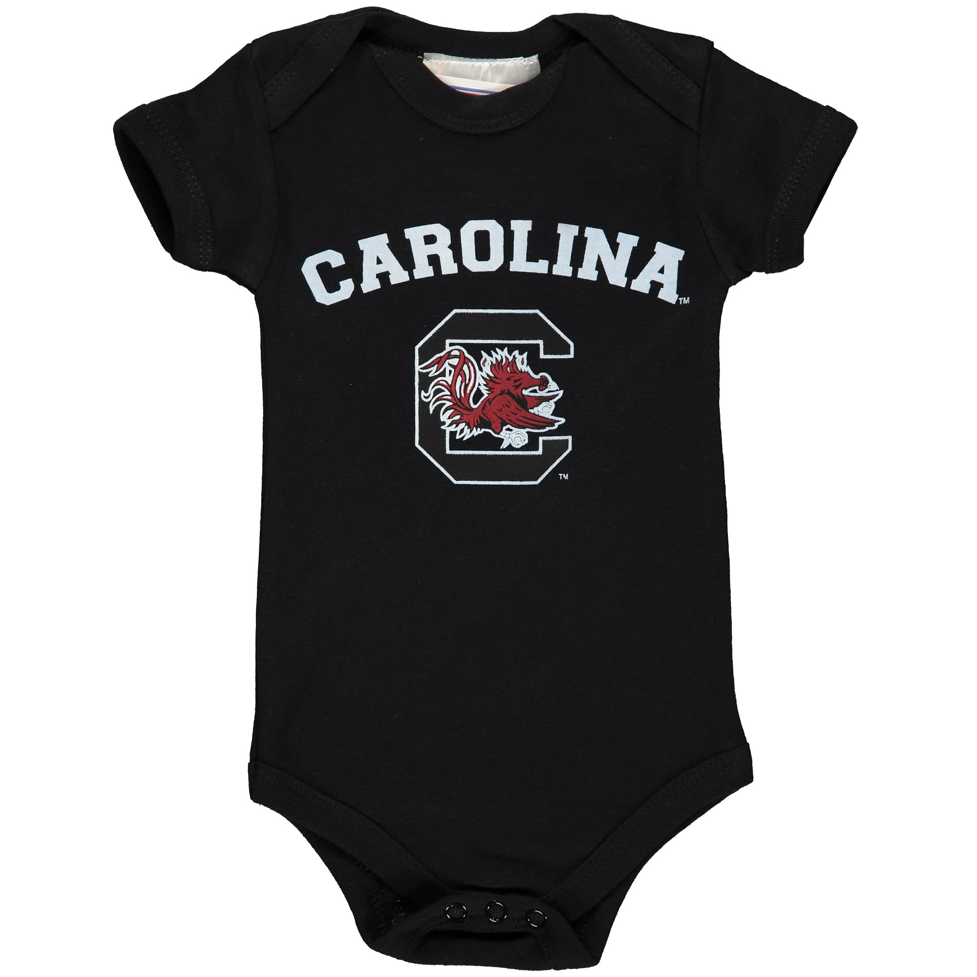 Body bébé noir avec arche et logo des Gamecocks de Caroline du Sud