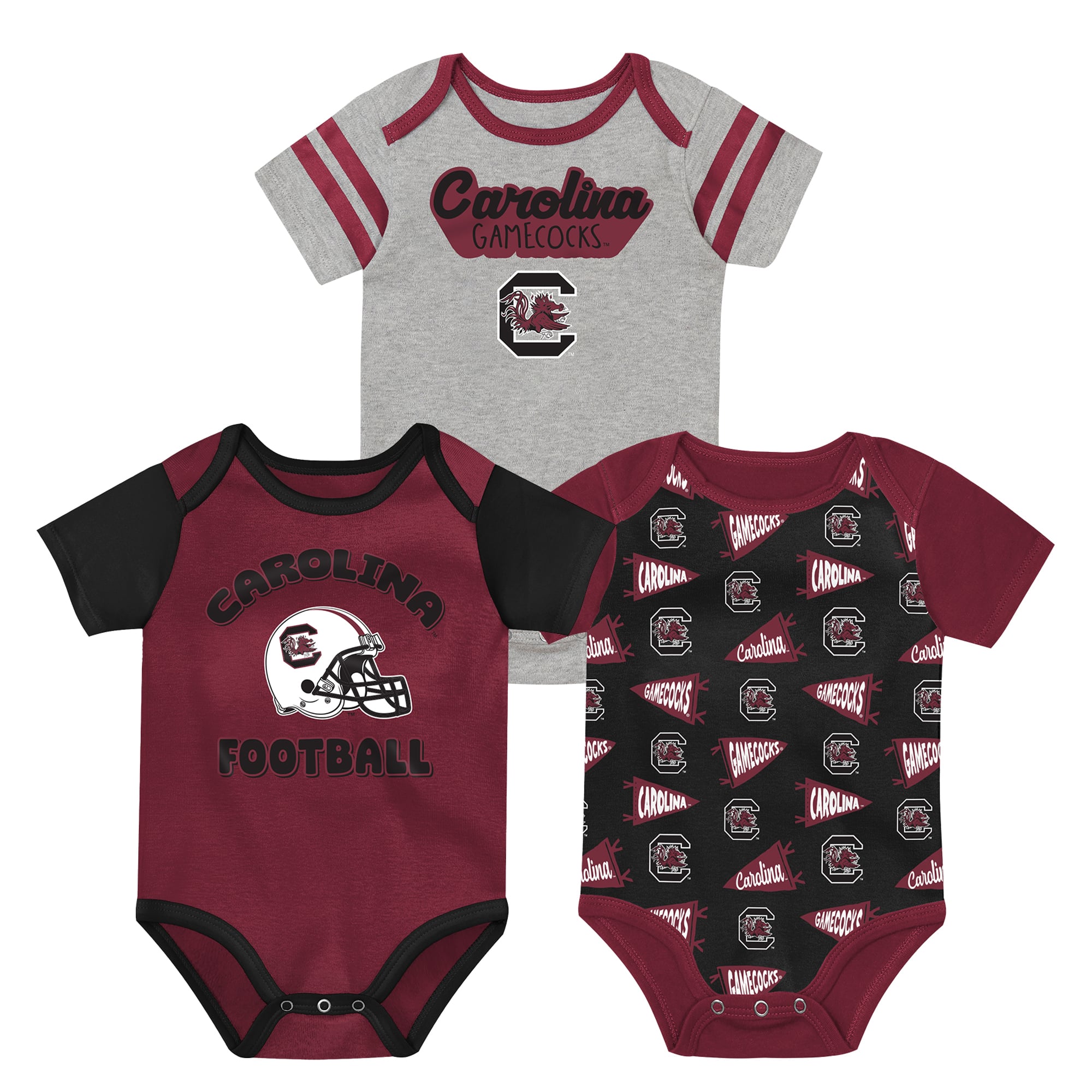 Ensemble body trois pièces pour bébé Outerstuff South Carolina Gamecocks Star Player