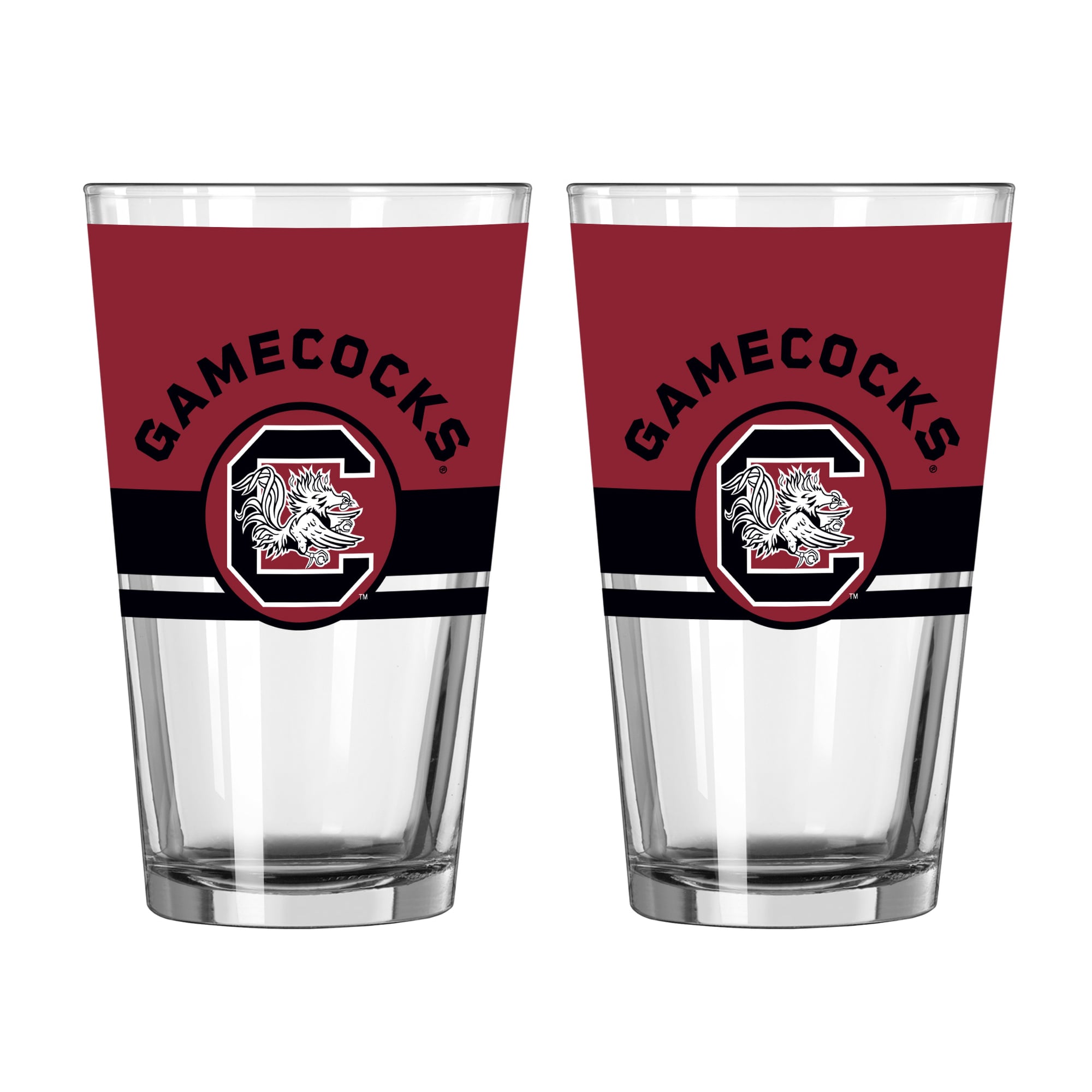 Ensemble de deux verres à bière Horizon de 473 ml (16 oz) Logo Brands South Carolina Gamecocks
