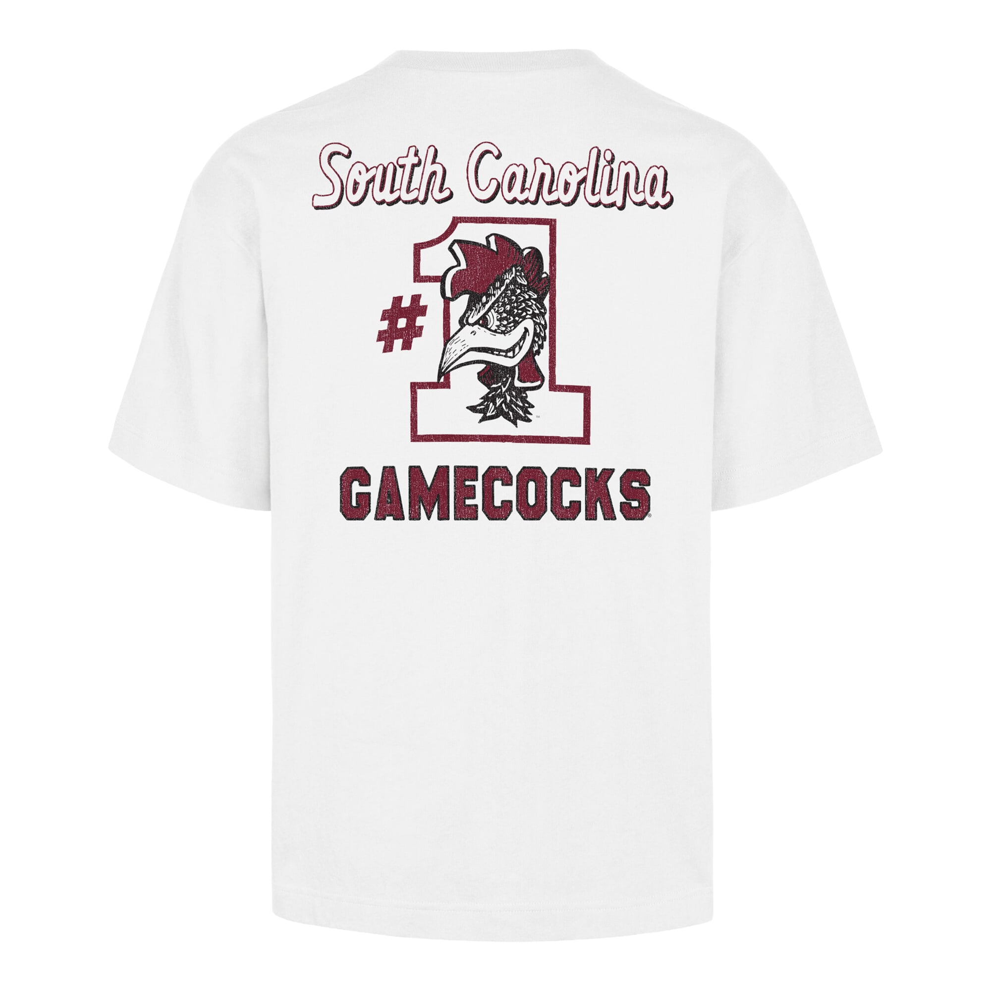 Men's '47 White South Carolina Gamecocks #1 Mascot Foundation T-Shirt