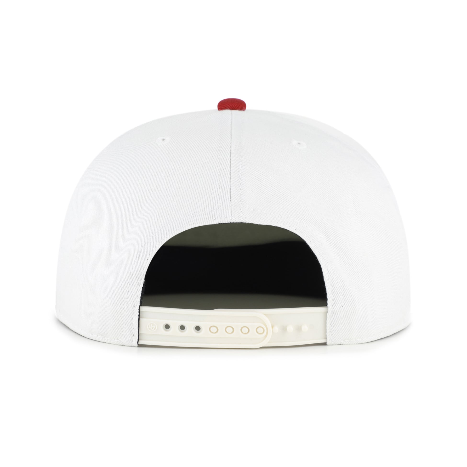 Men's '47 White/Garnet South Carolina Gamecocks Script Stack Relaxed Captain Adjustable Hat