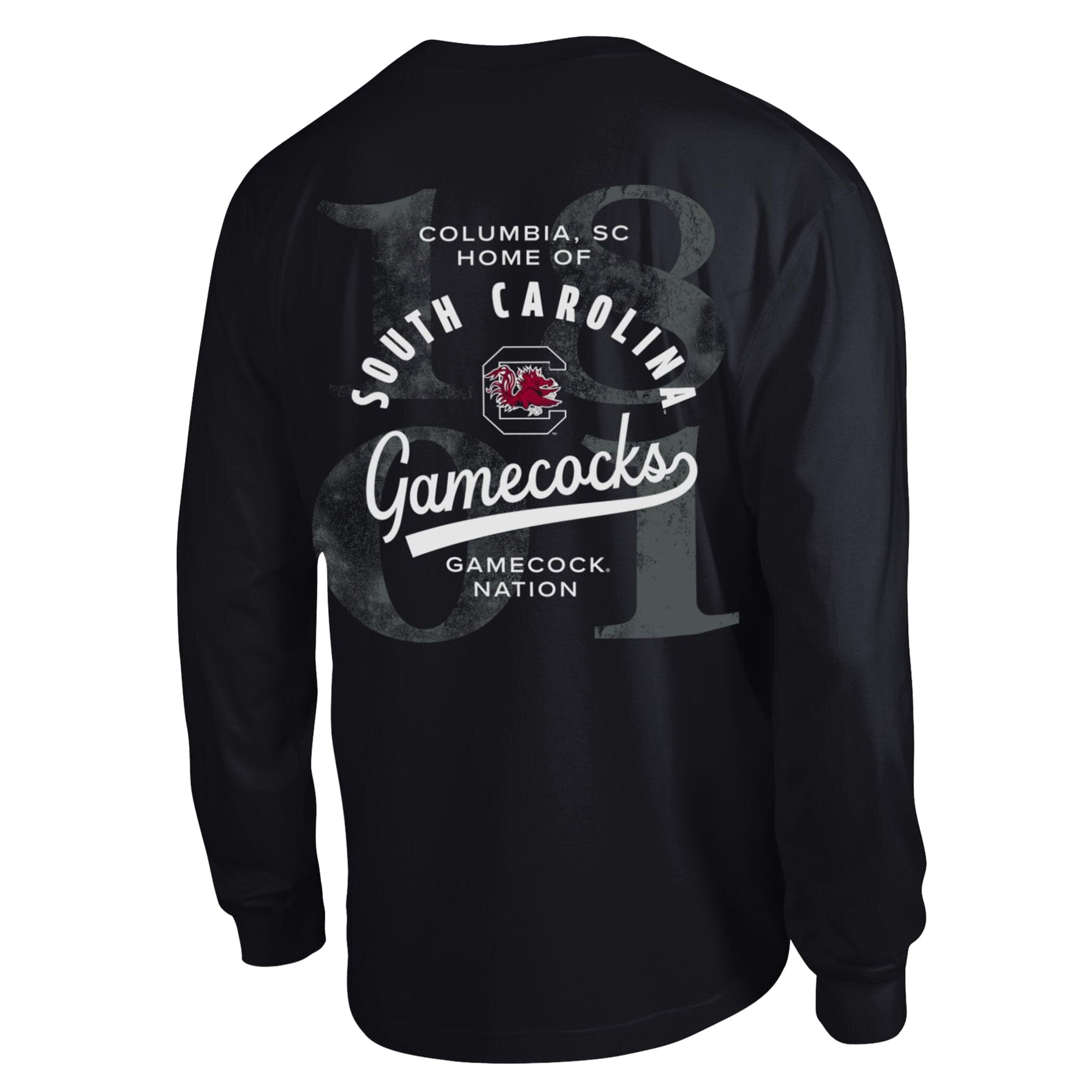 T-shirt à manches longues plastifié All-Star noir champion des Gamecocks de Caroline du Sud pour hommes