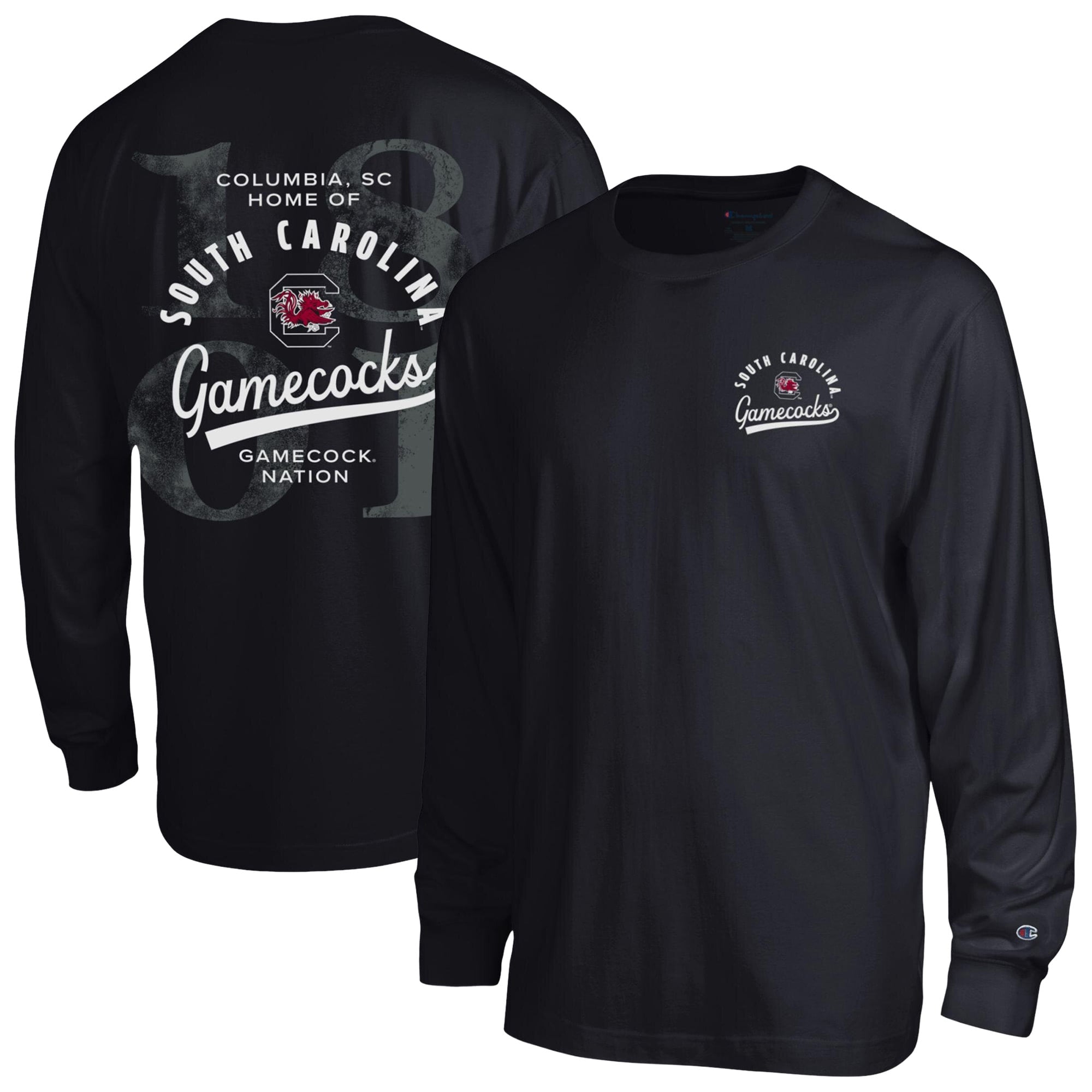 T-shirt à manches longues plastifié All-Star noir champion des Gamecocks de Caroline du Sud pour hommes