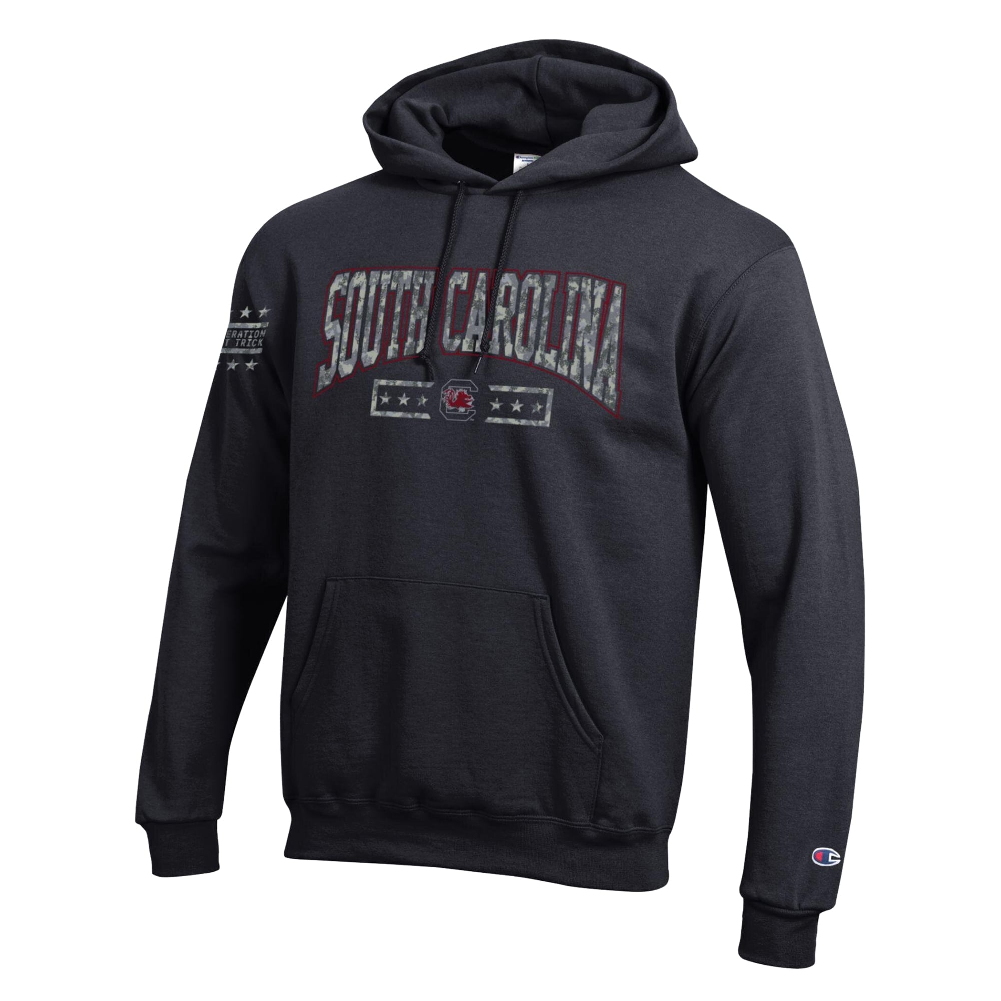 Sweat à capuche en polaire Powerblend noir Champion South Carolina Gamecocks Operation Hat Trick pour homme