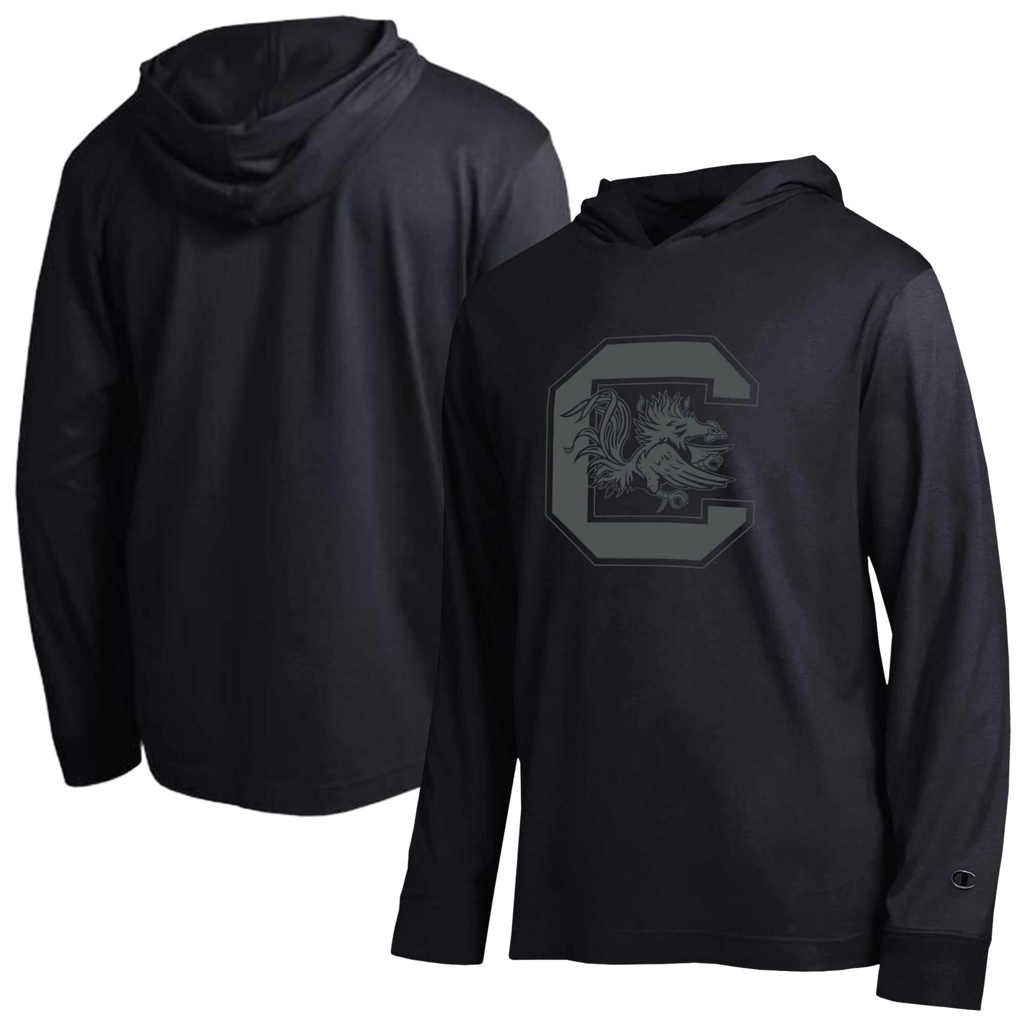 T-shirt à capuche manches longues Champion noir pour homme, South Carolina Gamecocks, édition All-Star.