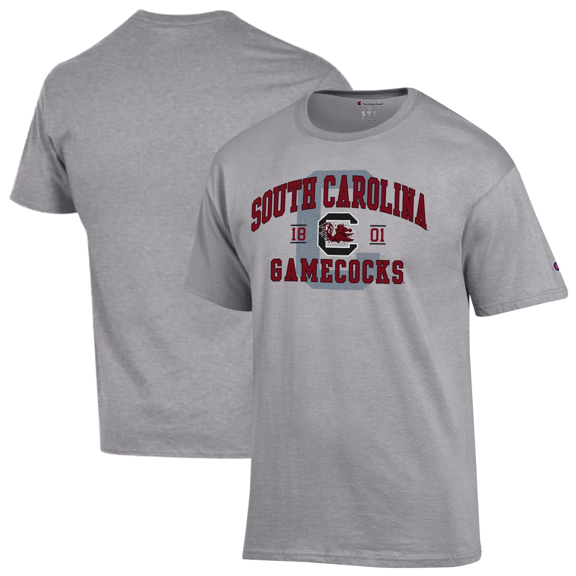 Men's Champion Heather Gray South Carolina Gamecocks Varsity T-Shirt