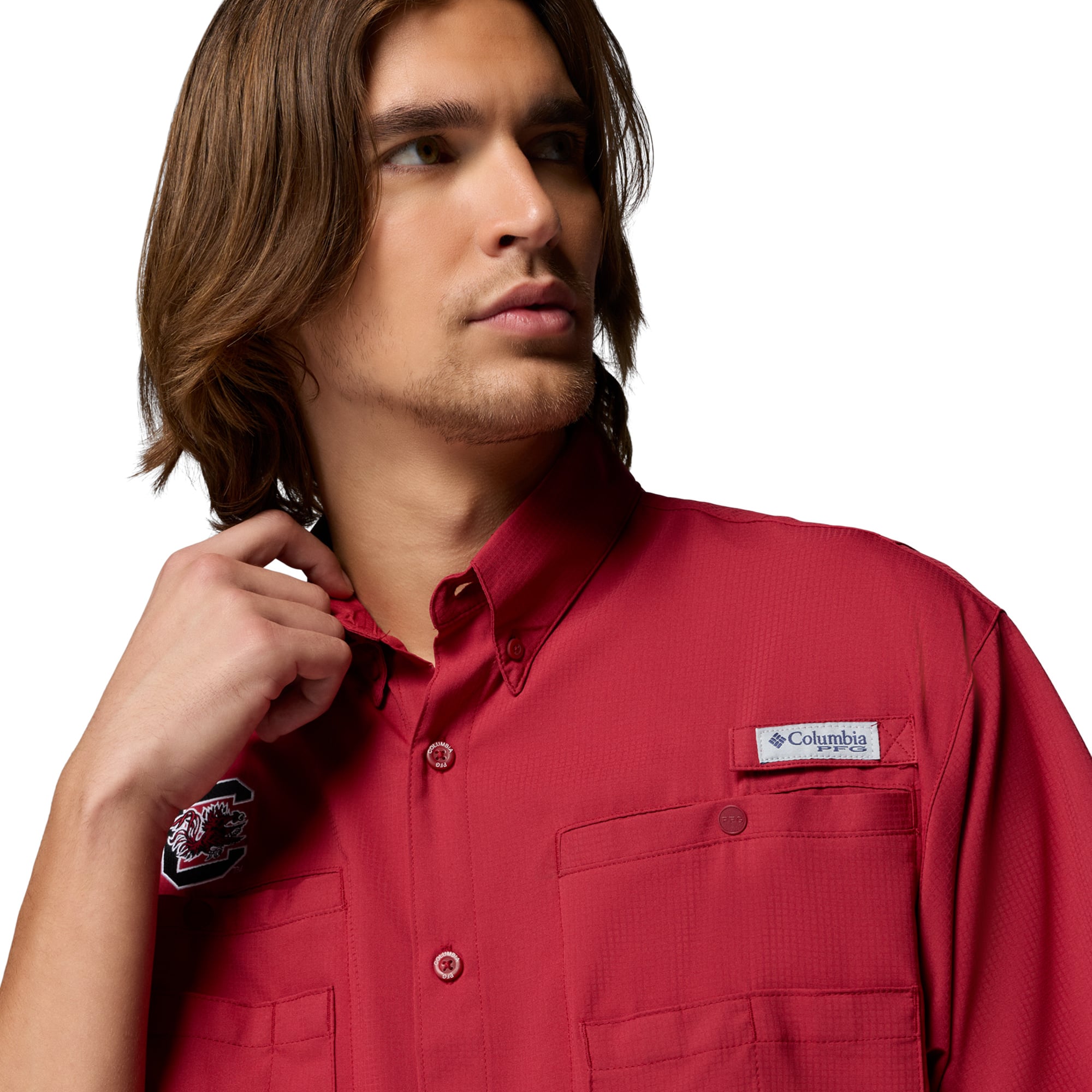 Chemise Columbia Garnet South Carolina Gamecocks PFG Tamiami pour homme