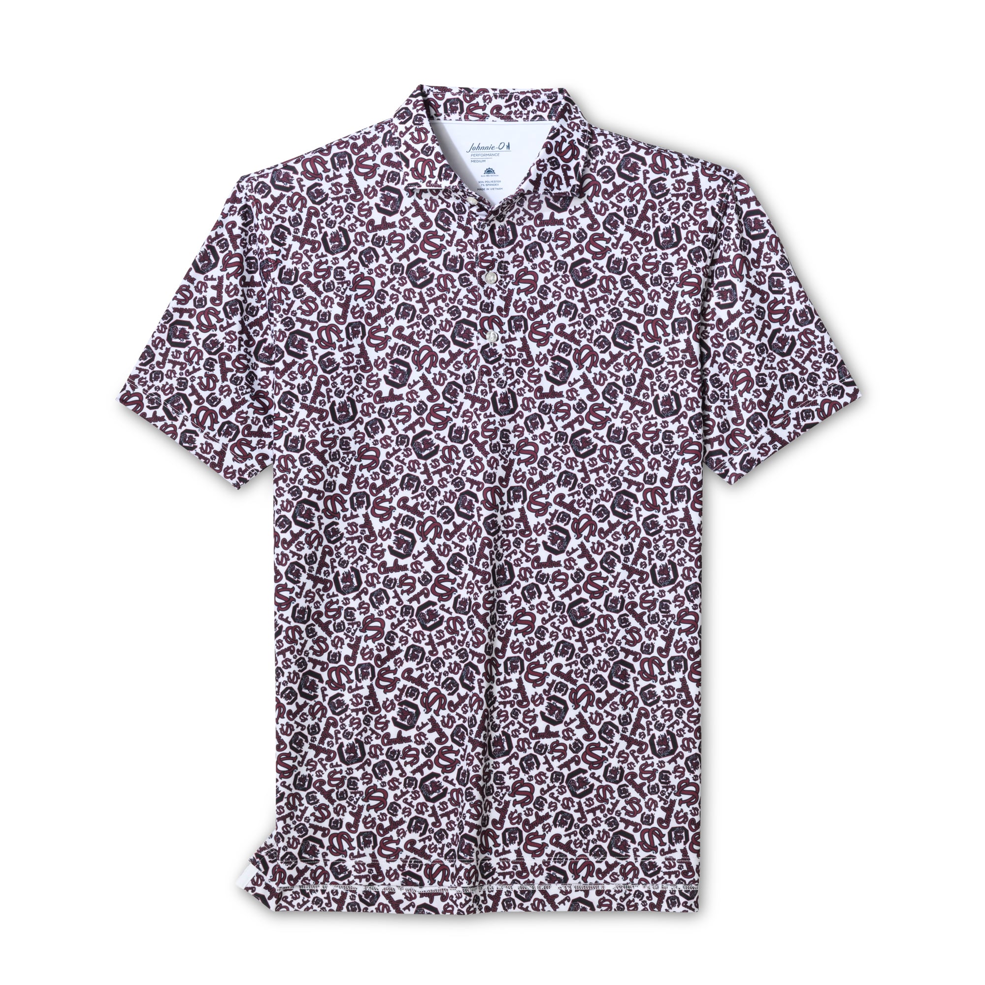 Polo Galvin blanc johnnie-O pour homme, South Carolina Gamecocks