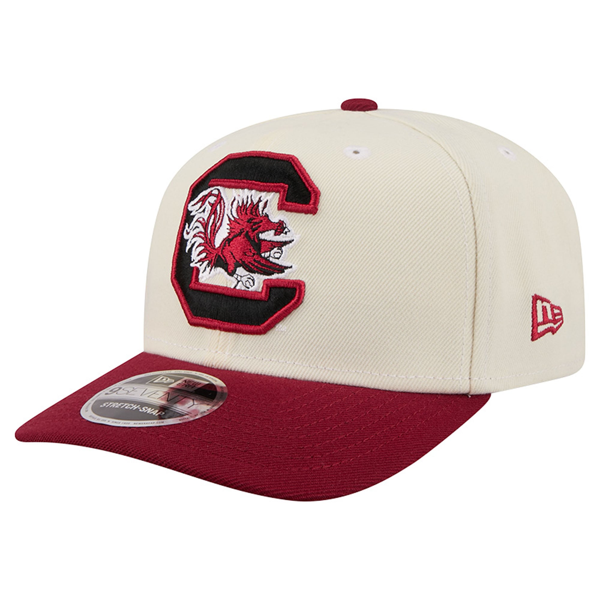 Men's New Era Cream/Garnet South Carolina Gamecocks America's 250th 9SEVENTY Adjustable Hat