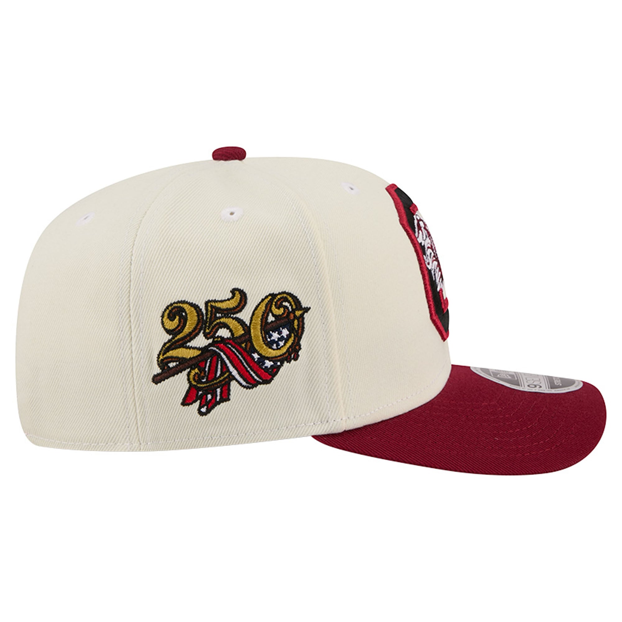 Men's New Era Cream/Garnet South Carolina Gamecocks America's 250th 9SEVENTY Adjustable Hat