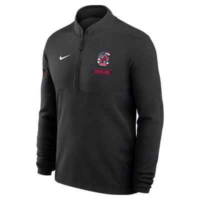 South Carolina Gamecocks Nike 2026 Military Appreciation Raglan Dri-FIT Half-Zip Pullover - Black