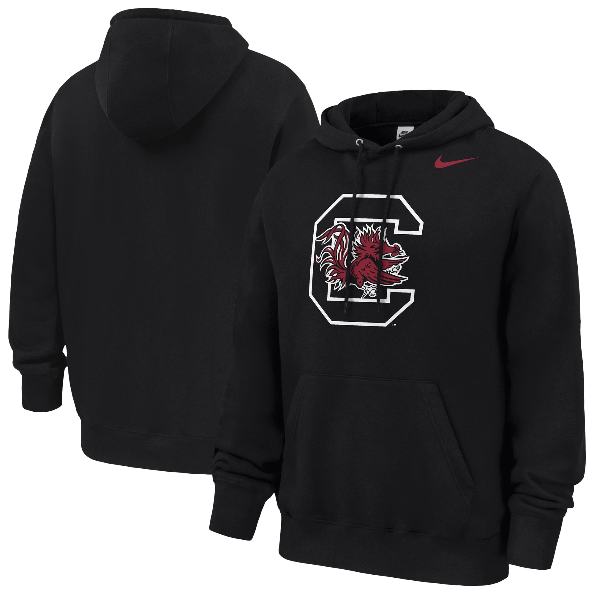 Men's Nike Garnet South Carolina Gamecocks Script Club Fleece Hoodie