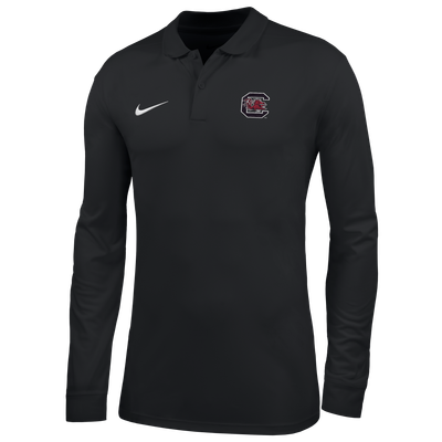 South Carolina Gamecocks Nike Dri-FIT Long Sleeve Victory Polo - Black