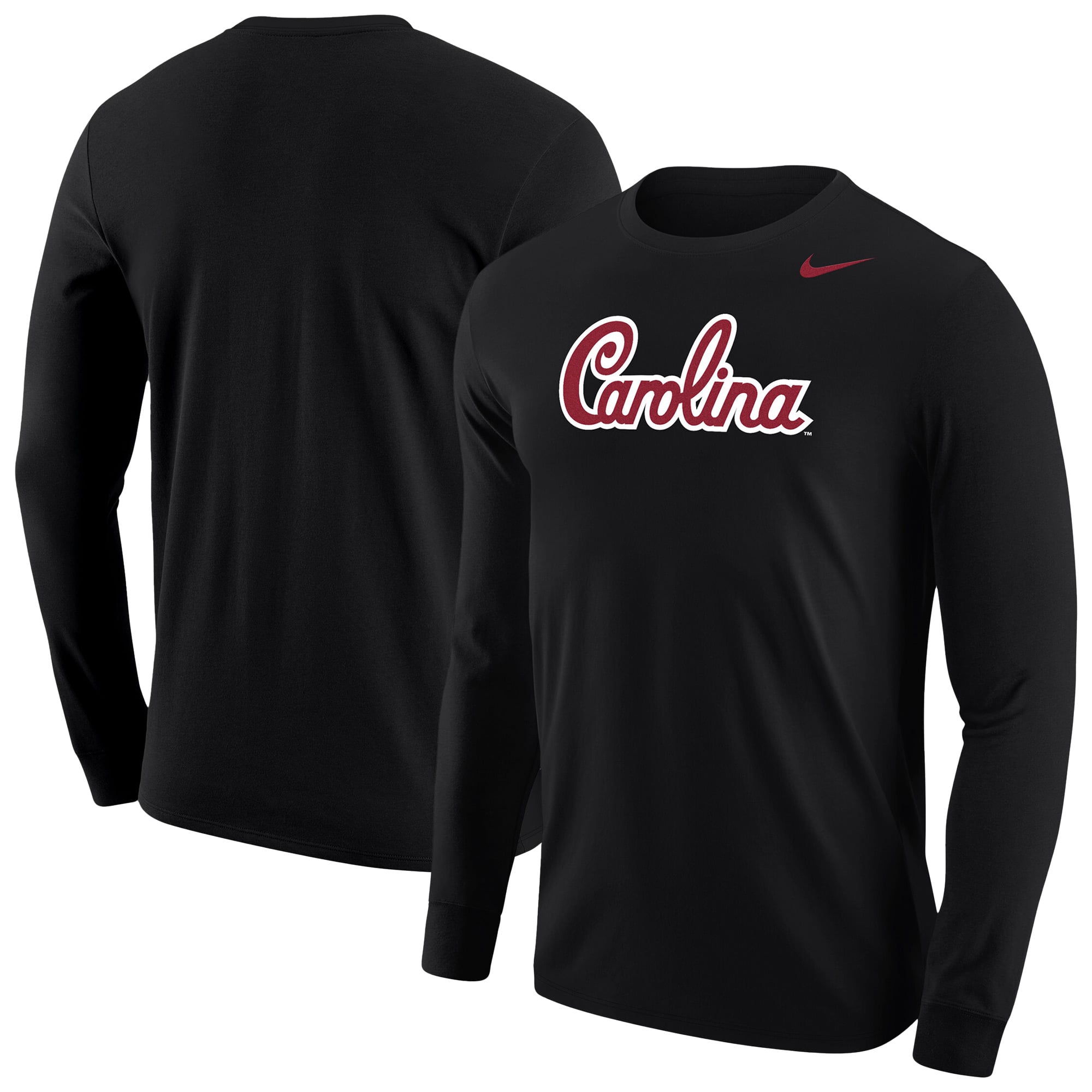 Men's Nike Garnet South Carolina Gamecocks Script Long Sleeve T-Shirt